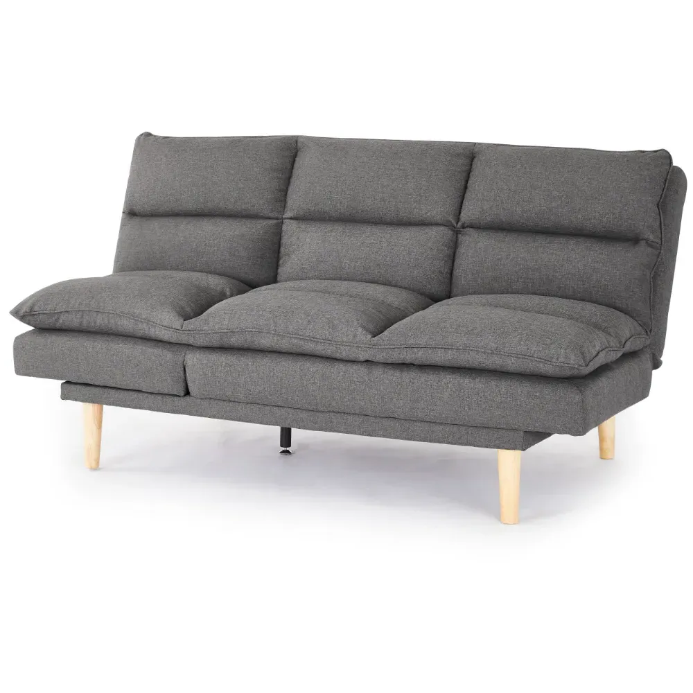 Idris 3-Seater Sofa Bed - Dark Grey, Fabric