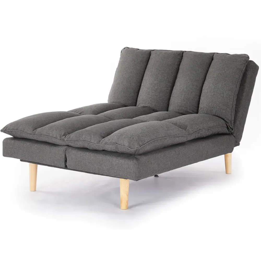 Idris 3-Seater Sofa Bed - Dark Grey, Fabric