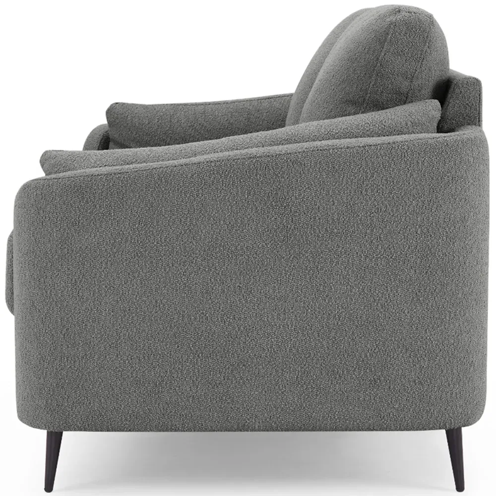 Jack 2-Seater Sofa - Dark Grey, Boucle