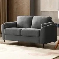 Jack 2-Seater Sofa - Dark Grey, Boucle