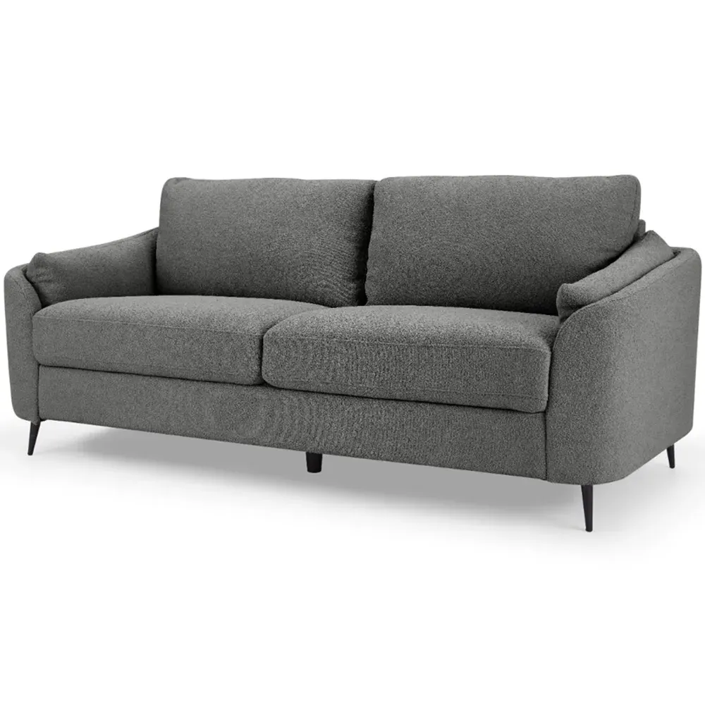 Jack 3-Seater Sofa - Dark Grey, Boucle