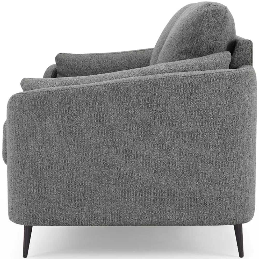 Jack 3-Seater Sofa - Dark Grey, Boucle