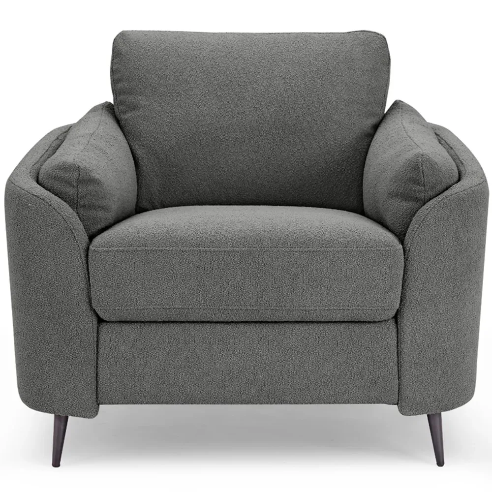 Jack Sofa Chair - Dark Grey, Boucle
