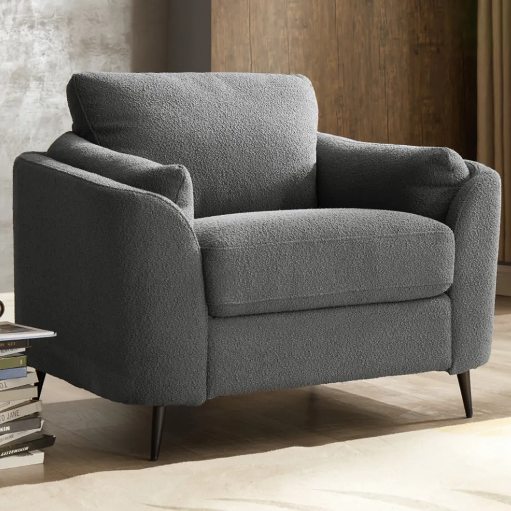 Jack Sofa Chair - Dark Grey, Boucle image