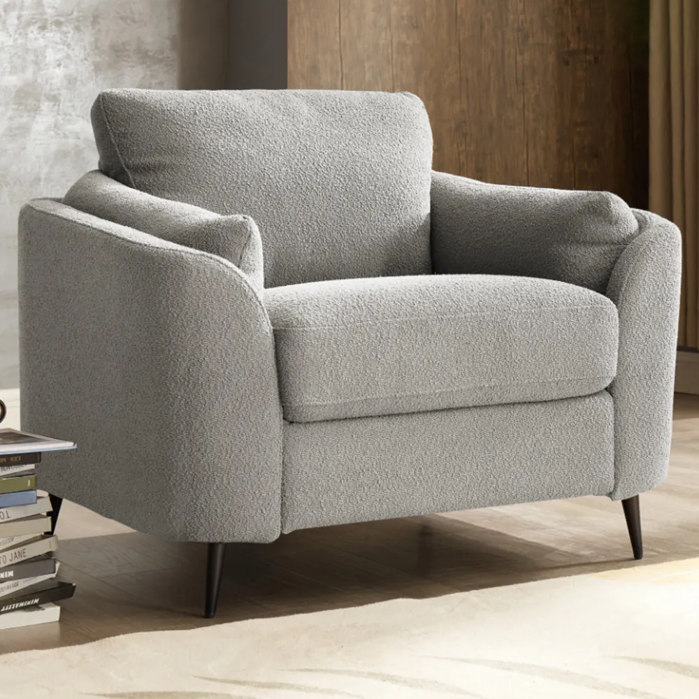 Jack Sofa Chair - Light Grey, Boucle