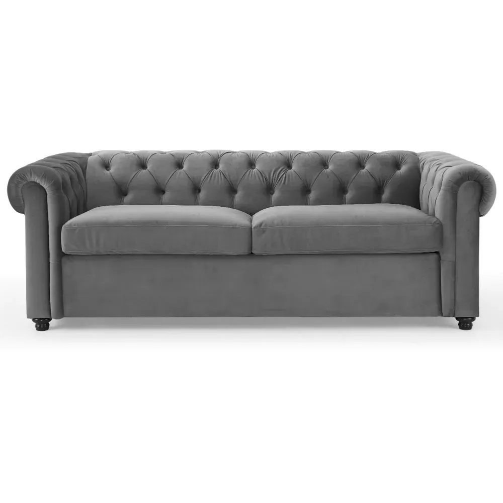 Jackson Small Double Sofa Bed with Pull Out - Grey, Velvet