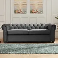 Jackson Small Double Sofa Bed with Pull Out - Grey, Velvet