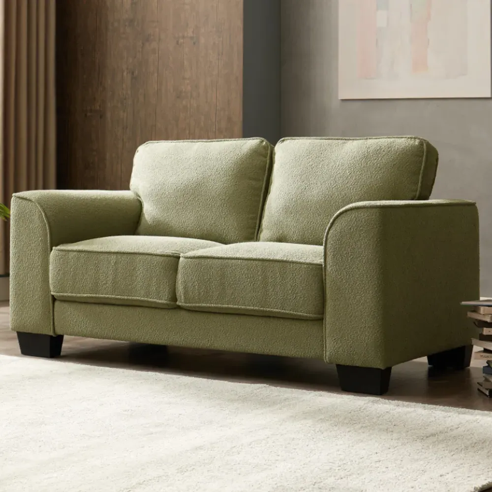Jada 2-Seater Sofa - Green, Boucle image