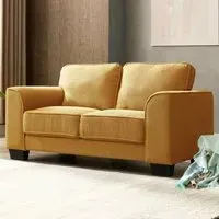 Jada 2-Seater Sofa - Mustard, Boucle