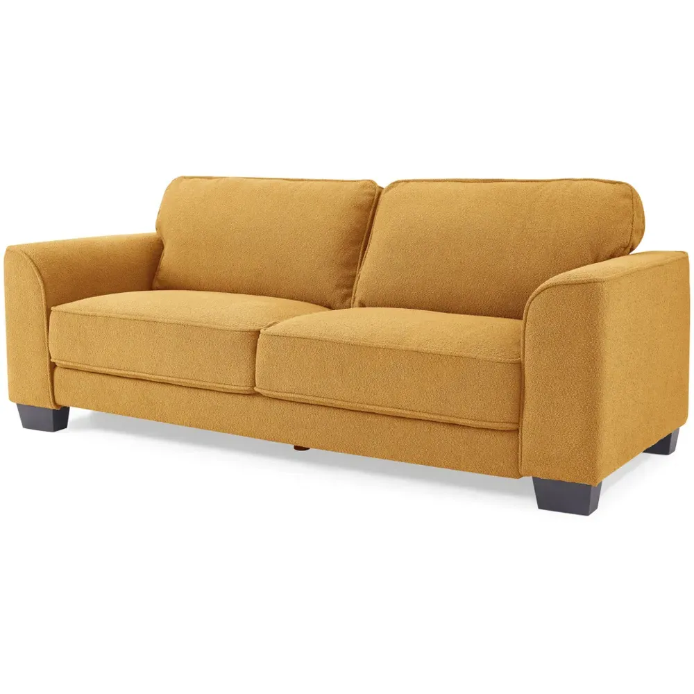 Jada 3-Seater Sofa - Mustard, Boucle