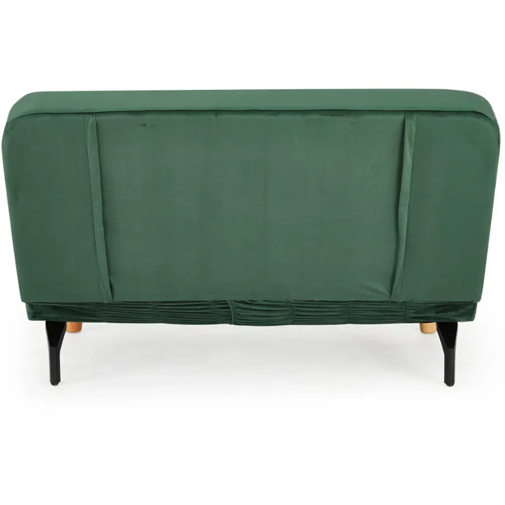 Keller 2-Seater Sofa Bed with Click-Clack - Green, Velvet