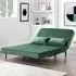 Keller 2-Seater Sofa Bed with Click-Clack - Green, Velvet