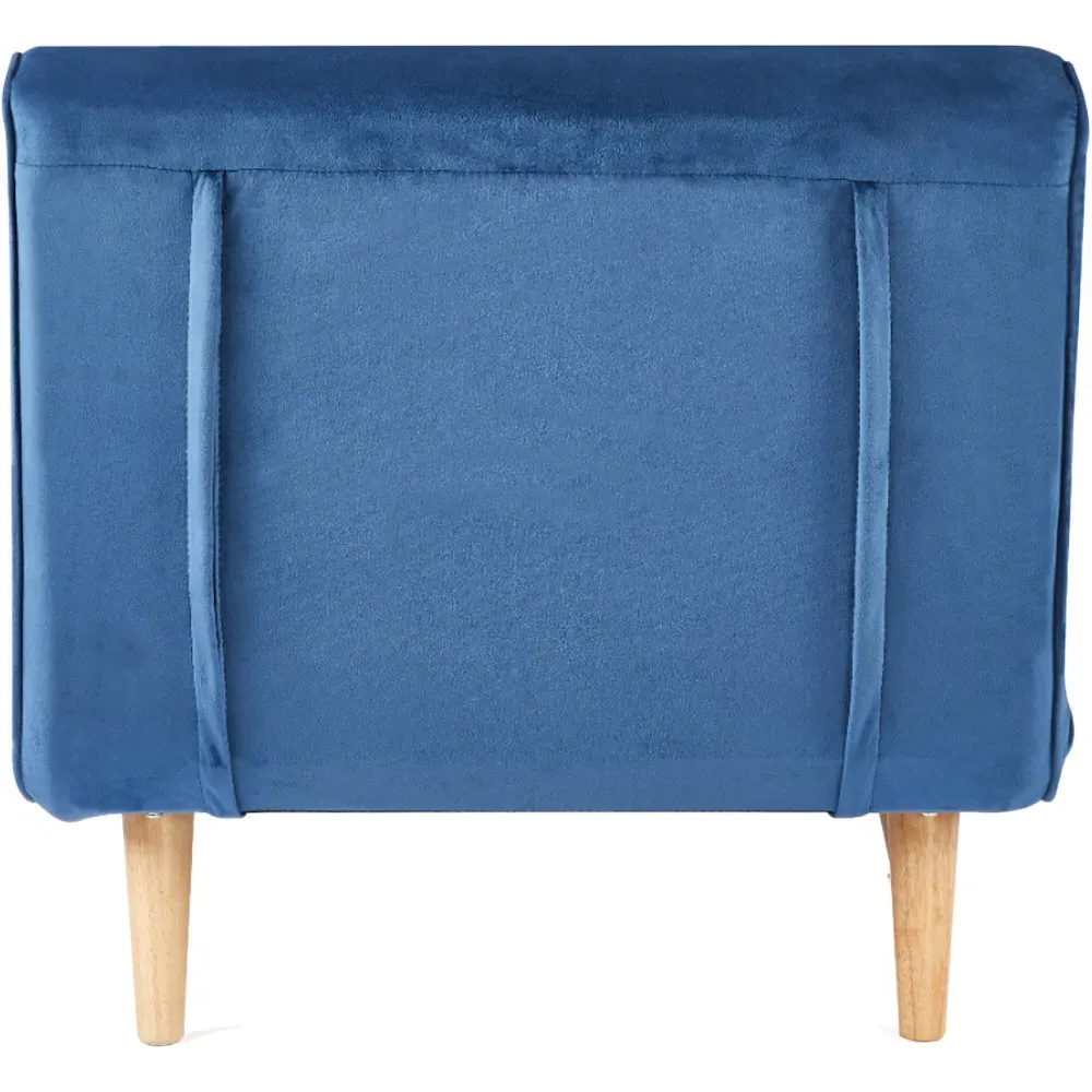 Kendal Single Sleeper Chair Bed - Blue, Velvet