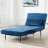Kendal Single Sleeper Chair Bed - Blue, Velvet