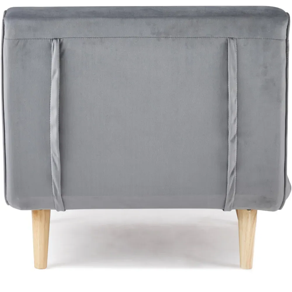 Kendal Single Sleeper Chair Bed - Grey, Velvet