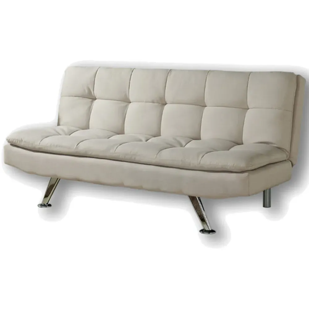 Kingston 2-Seater Sofa Bed with Click-Clack - Cream, Fabric