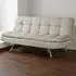 Kingston 2-Seater Sofa Bed with Click-Clack - Cream, Fabric