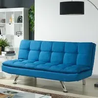 Kingston Double Sleeper Sofa Bed - Blue, Polyester