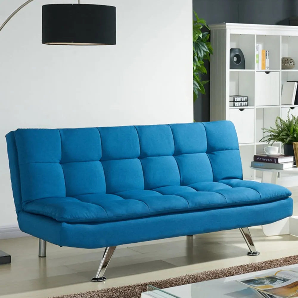 Kingston Double Sleeper Sofa Bed - Blue, Polyester