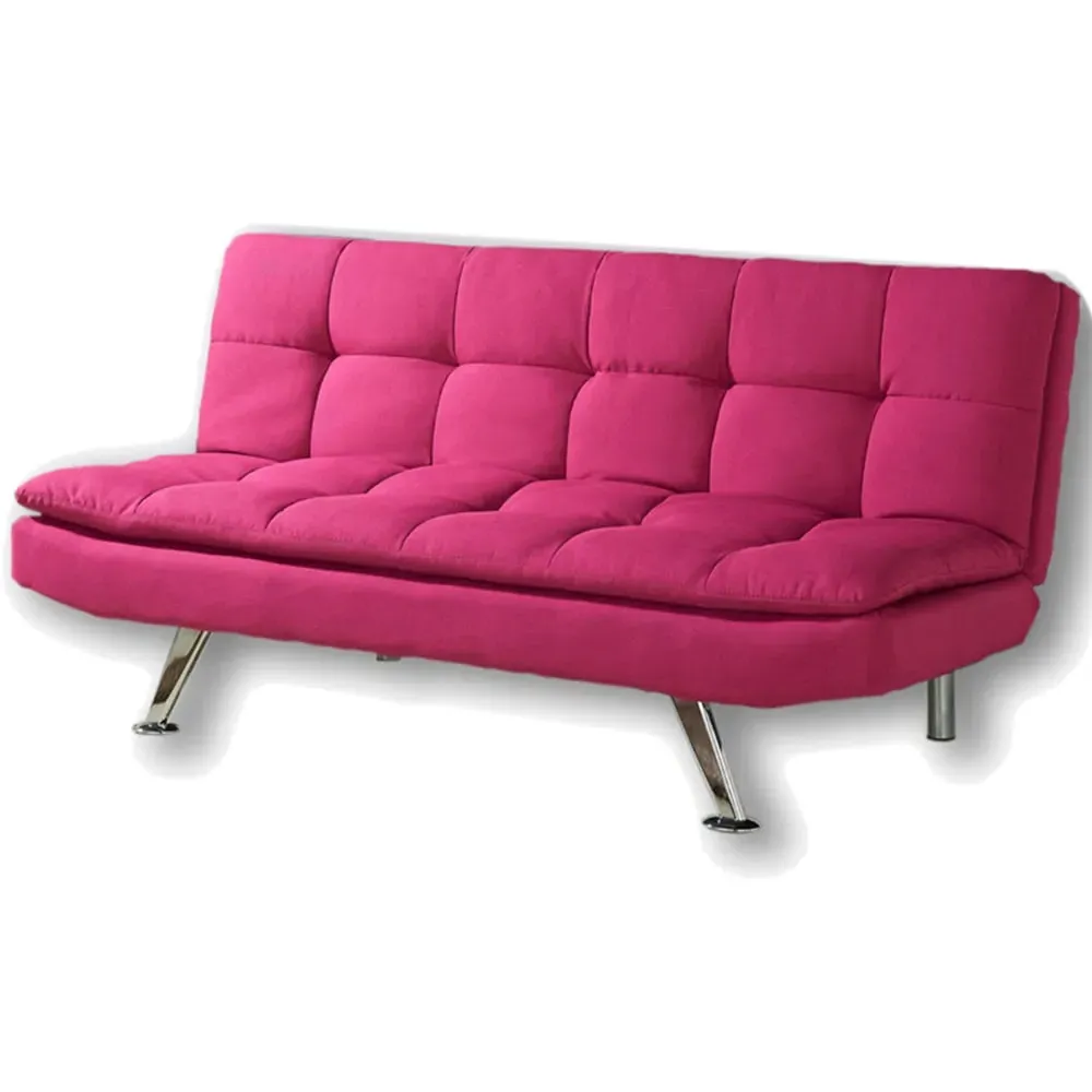 Kingston Double Sleeper Sofa Bed - Pink, Polyester