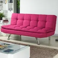 Kingston Double Sleeper Sofa Bed - Pink, Polyester