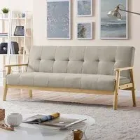 Langford 2-Seater Sofa Bed with Click-Clack - Cream