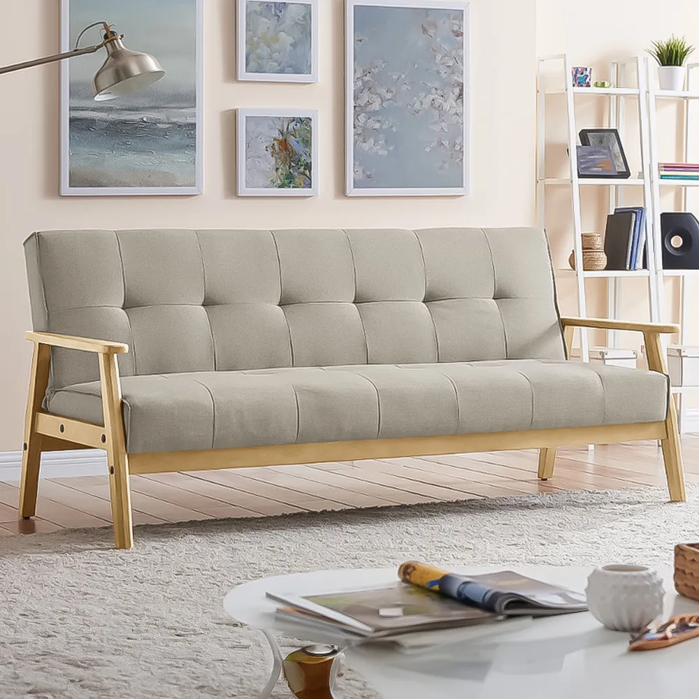 Langford 2-Seater Sofa Bed with Click-Clack - Cream image