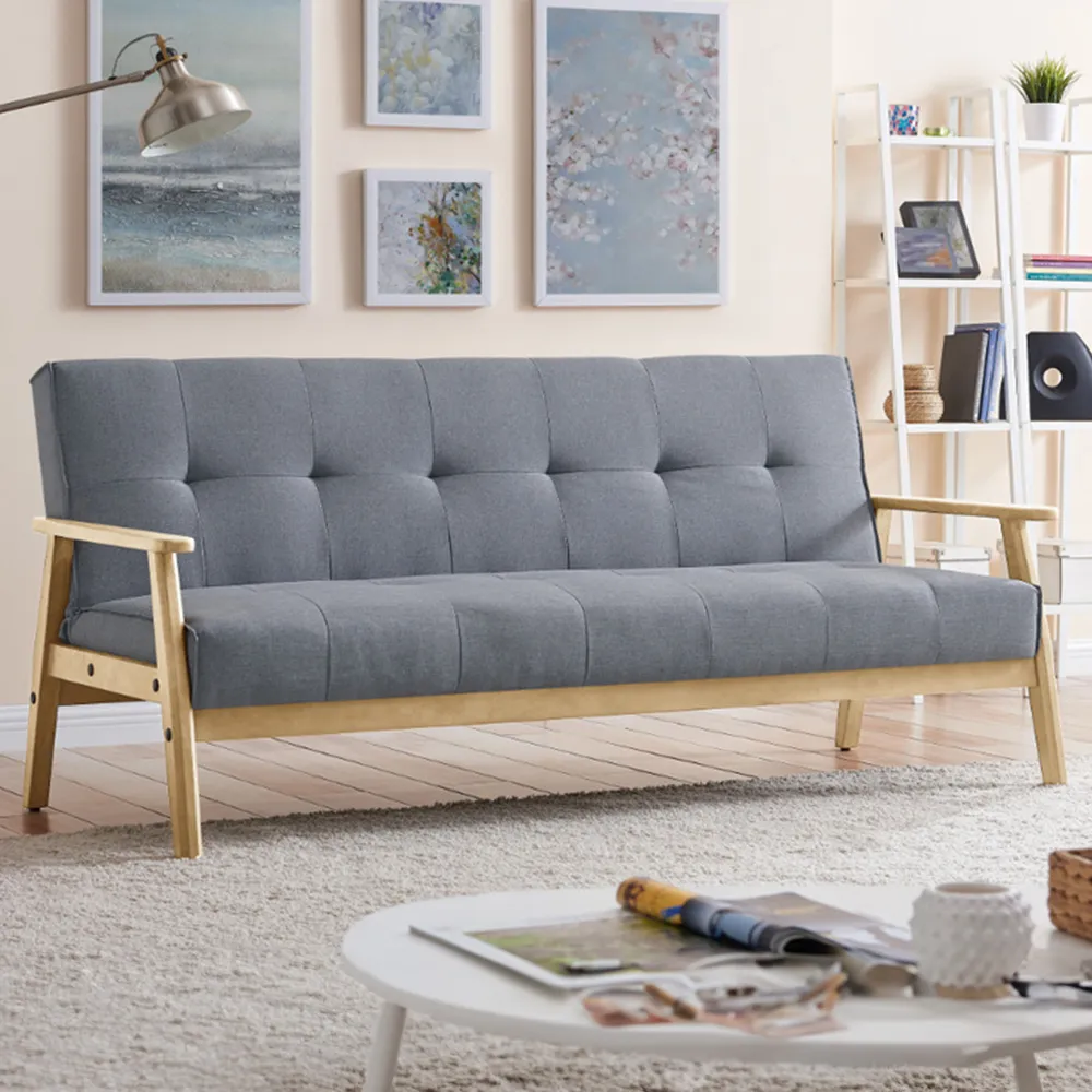 Langford Double Sleeper Sofa Bed - Light Grey, Fabric