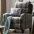 Lennox Recliner Chair with Manual Recline - Grey, Tartan