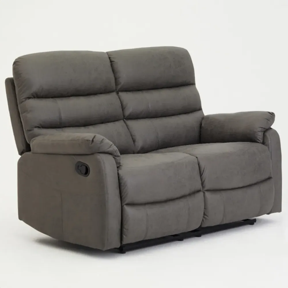 Maxwell 2-Seater Manual Recliner Sofa - Grey, Air Leather