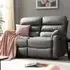 Maxwell 2-Seater Manual Recliner Sofa - Grey, Air Leather