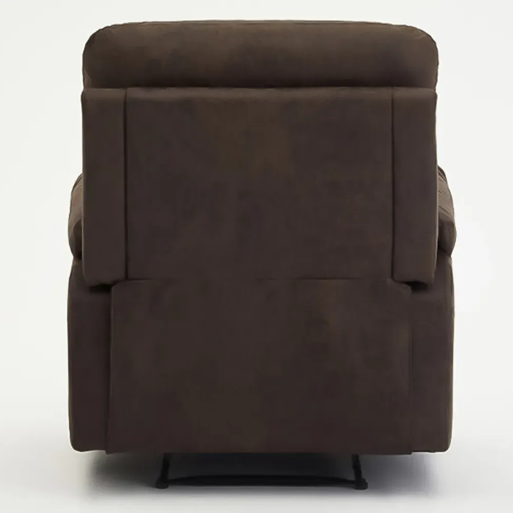 Maxwell Manual Recliner Armchair - Brown, Air Leather