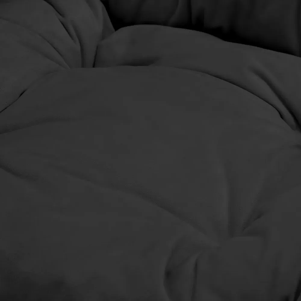 Mellow Lazy Chair with Storage - Black, Velvet