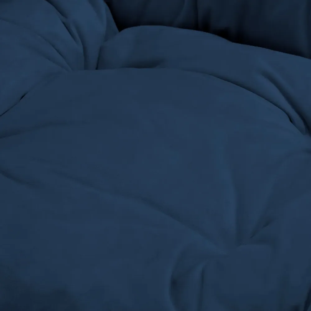 Mellow Lazy Chair with Storage - Blue, Velvet