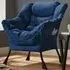 Mellow Lazy Chair with Storage - Blue, Velvet