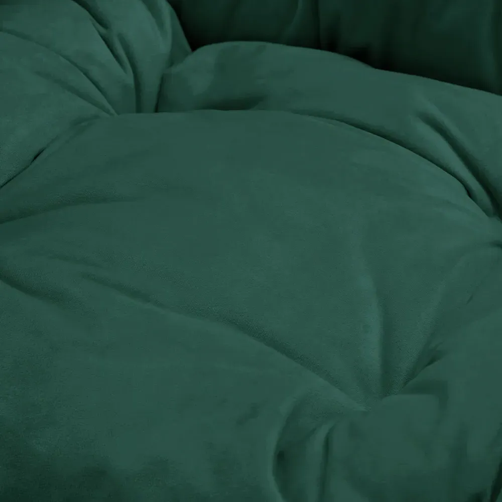 Mellow Lazy Chair with Storage - Green, Velvet