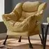 Mellow Lazy Chair with Storage - Yellow, Velvet