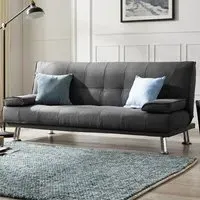 Montana 2-Seater Sleeper Sofa Bed - Charcoal Grey, Fabric