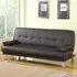 Montana Double Sleeper Sofa Bed with Click-Clack - Brown, Faux Leather
