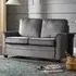 Nathan Small Double Sofa Bed with Pull Out - Grey, Velvet