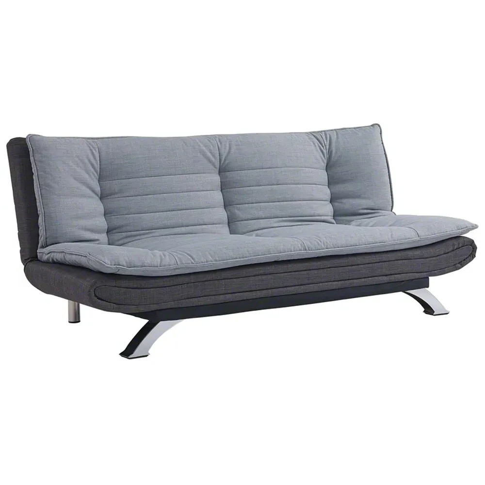 Nebraska 3-Seater Sofa Bed with Storage - Black, Faux Leather