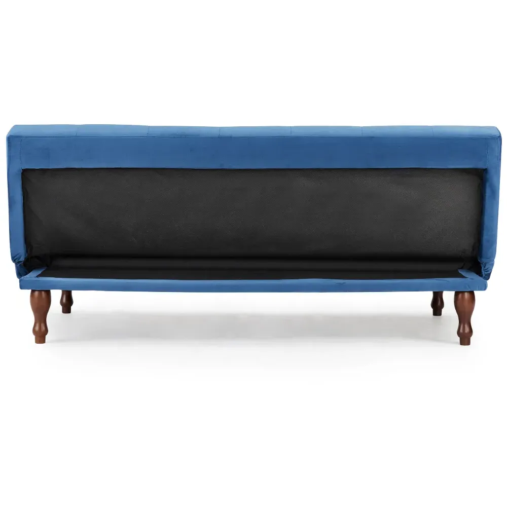 Newell Small Double Sleeper Sofa Bed - Blue, Velvet