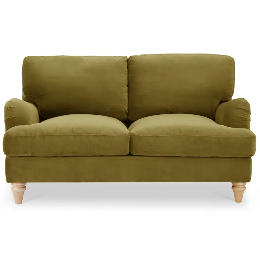Oxford 2-Seater Sofa - Olive Green, Velvet