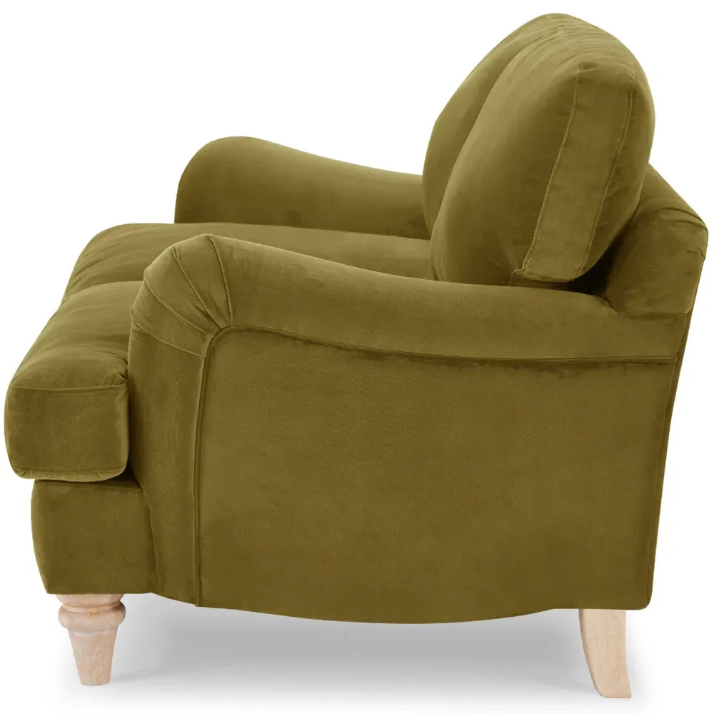 Oxford 2-Seater Sofa - Olive Green, Velvet