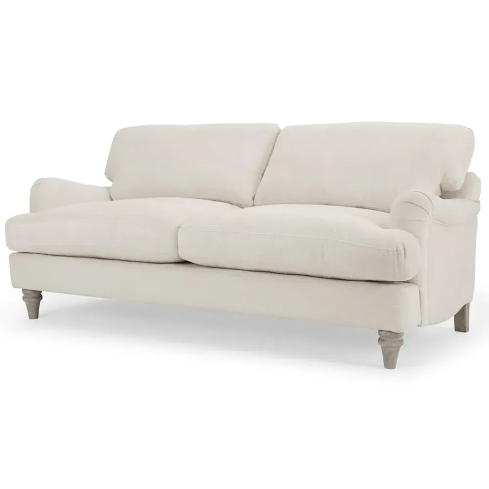 Oxford 3-Seater Sofa - Ivory, Linen