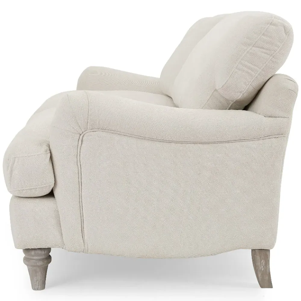 Oxford 3-Seater Sofa - Ivory, Linen