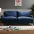 Oxford 3-Seater Sofa - Navy Blue, Velvet