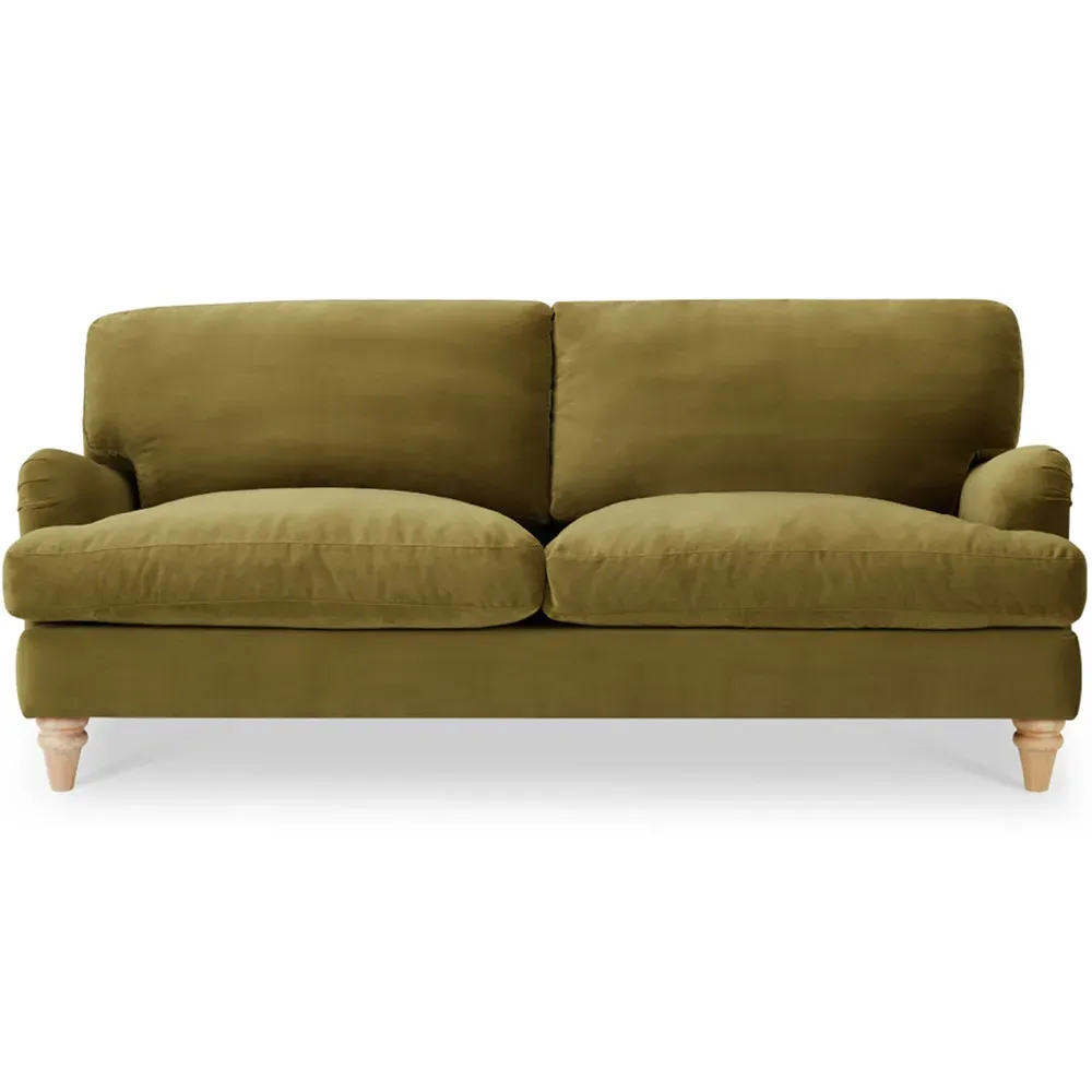 Oxford 3-Seater Sofa - Olive Green, Velvet