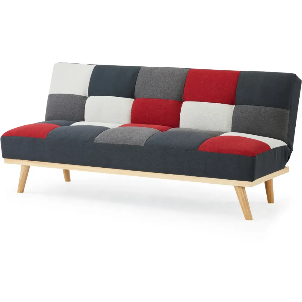 Paddock 2-Seater Sofa Bed with Clic-Clac - Multi, Fabric