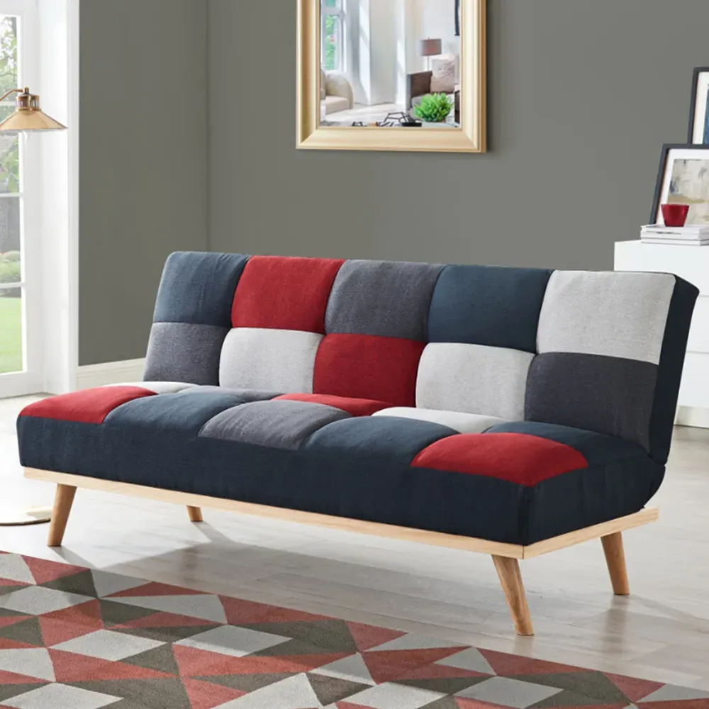 Paddock 2-Seater Sofa Bed with Clic-Clac - Multi, Fabric image